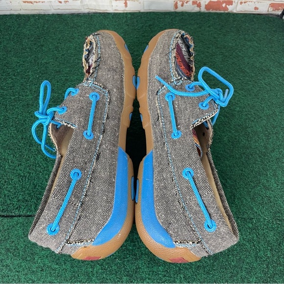 Twisted X Aztec Print Driving Moc Boat Shoes - Picture 10 of 11